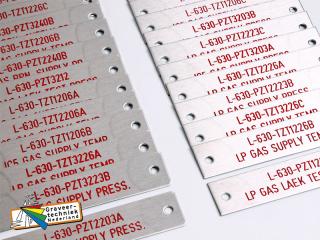 RVS 316L of RVS 304 tag plaatjes verdiept graveren